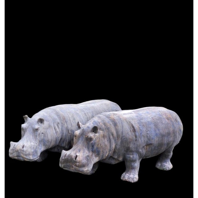 1950s Large Terracotta Hippopotamus, 1950s For Sale - Image 5 of 6