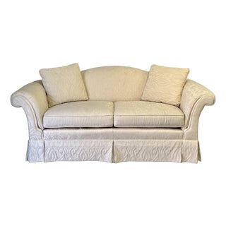 Robb and Stucky Upholstered Rolled Arm Loveseat / Sofa For Sale