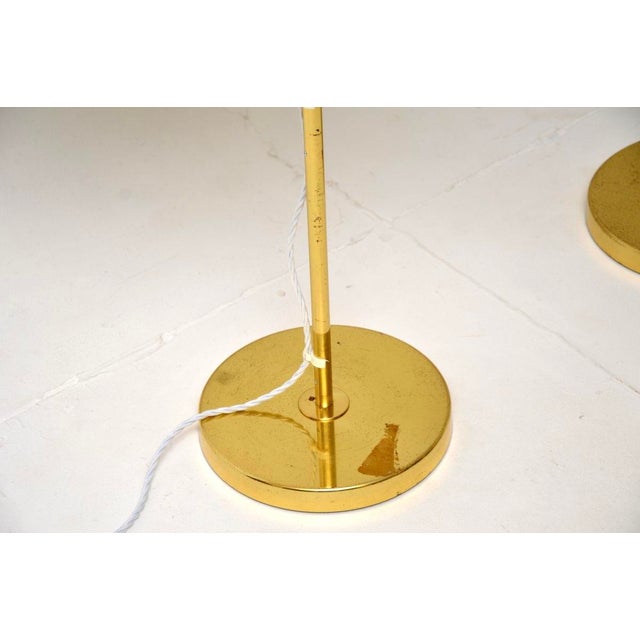 Vintage Swedish Brass Rise and Fall Lamps from Bergboms, 1970, Set of 2 For Sale - Image 10 of 11