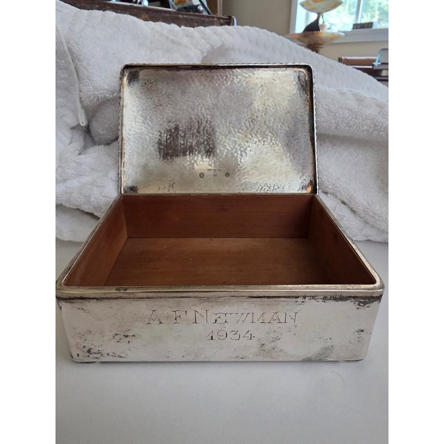 Art Deco Danish Silver Box by Carl M. Cohr 83% Silver Purity For Sale - Image 3 of 15