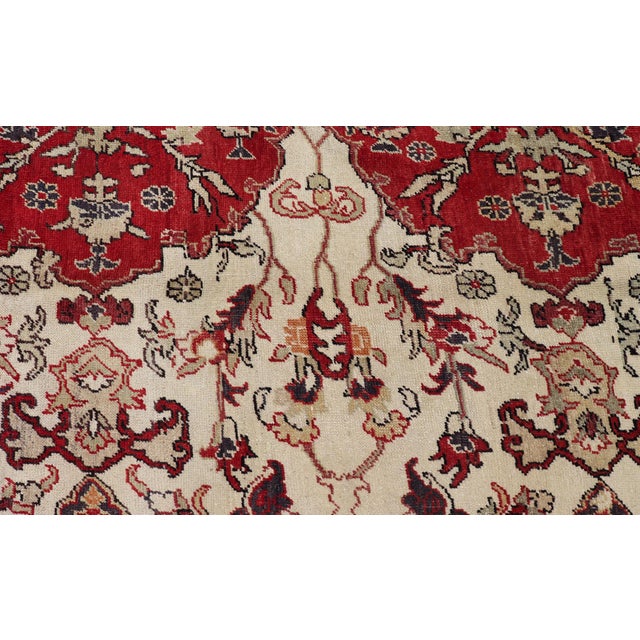 Antique Turkish Sivas Rug with Red, Taupe, Light Green and Cream Colors Antique Turkish Sivas Rug, Keivan Woven Arts / rug...