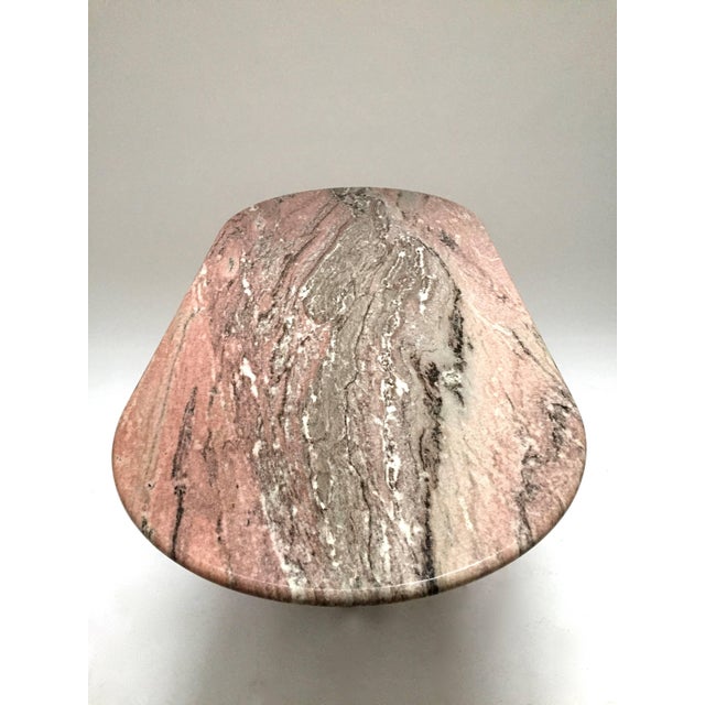 Pink 1979 Brazilian Pink Marble Dining Table Attributed to Georges Mathias For Sale - Image 8 of 10