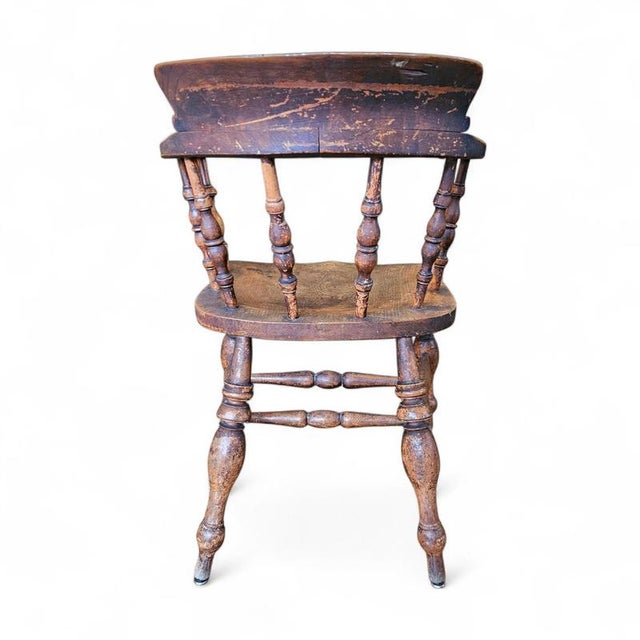 Antique Victorian Captains Chair, 1900s For Sale - Image 4 of 10