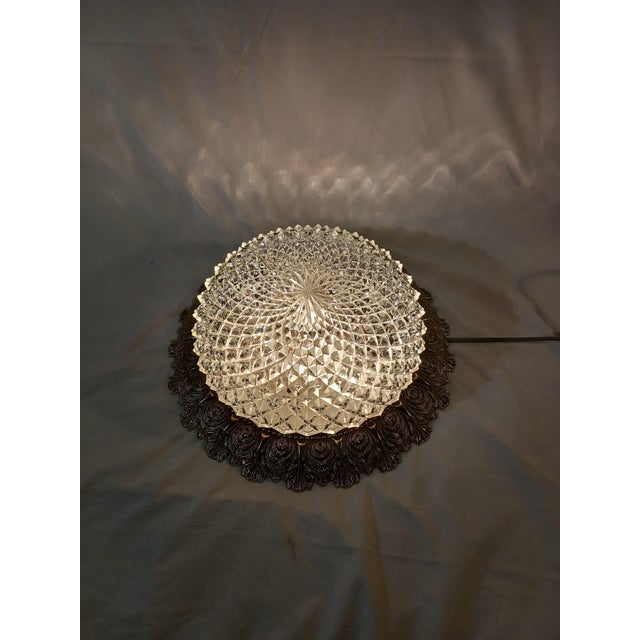 Vintage Ceiling Light with Glass Shade, 1970s For Sale - Image 6 of 14