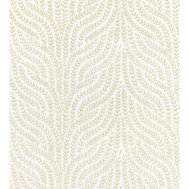 Traditional The House of Scalamandré Willow Vine Embroidery Fabric, Celery For Sale - Image 3 of 3
