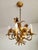 Gilded Chandelier with Gold Leaf, Italy, 1960s For Sale - Image 6 of 18