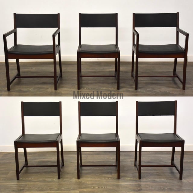 Walnut Dining Chairs Milo Baughman Directional- Set of 6 For Sale - Image 12 of 12