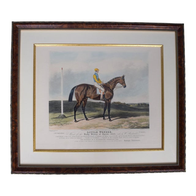 Little Wonder, Winner of the Derby Stakes at Epsom 1840 Aquatint by Charles Hancock For Sale