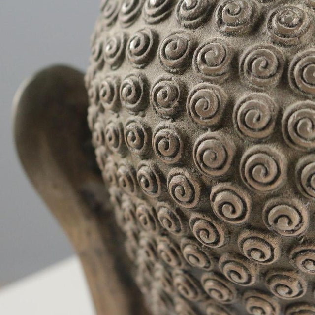 Vintage Bronze Buddha Head For Sale - Image 5 of 8