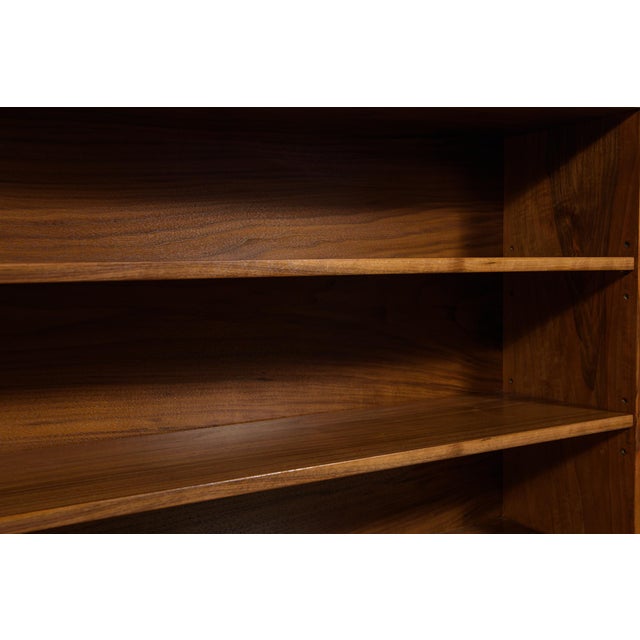 1930s Vintage Danish Art Deco Walnut Bookcase, 1930s For Sale - Image 5 of 14