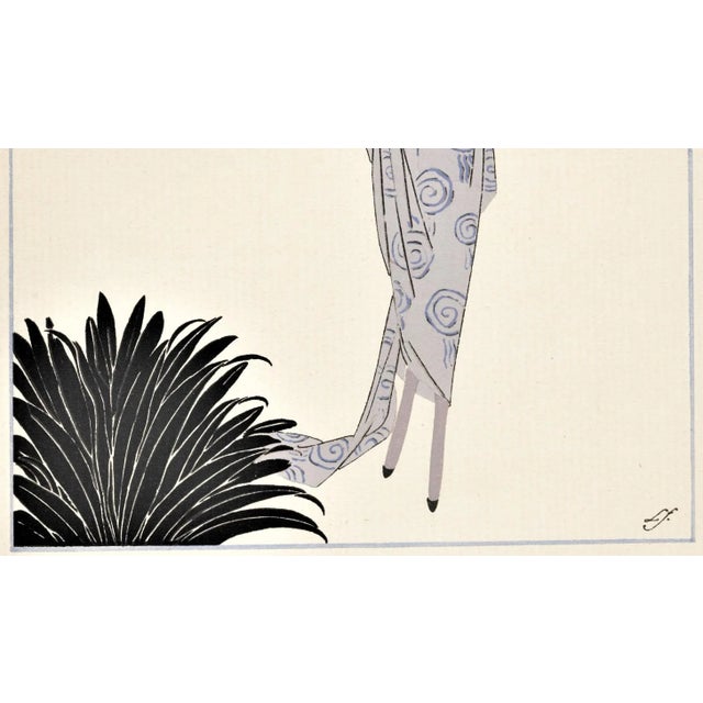 1920s Matted Art Deco Fashion Pochoir For Sale - Image 5 of 6