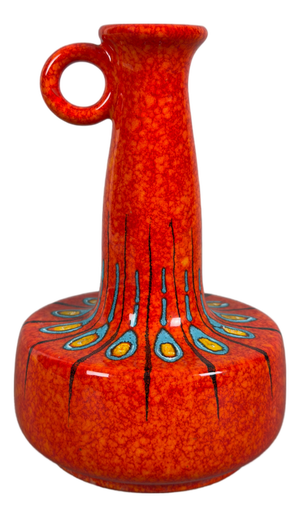 Modernist Majolica Jug Vase by Roberto Rigon for Bertoncello, 1970s