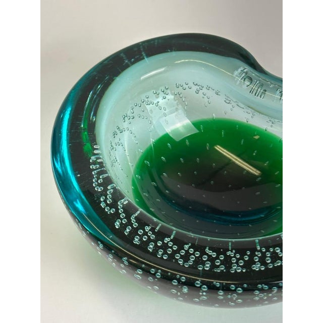 Green Murano Glass Bowl by Galliano Ferro, 1960s For Sale - Image 8 of 10