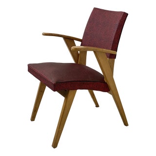 Vintage Armchair in Beech, 1960s For Sale