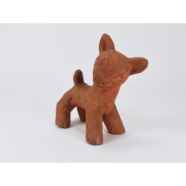 Large Baby Deer Pottery Ceramic Sculpture from Walter Bosse, Austria, 1920s For Sale - Image 13 of 16