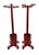Metal Red Coat Stands by Ettore Sottsass for Olivetti Synthesis, 1971, Set of 2 For Sale - Image 7 of 8