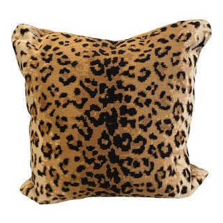 Leopard Pattern Needlepoint Designer Pillow Cover For Sale