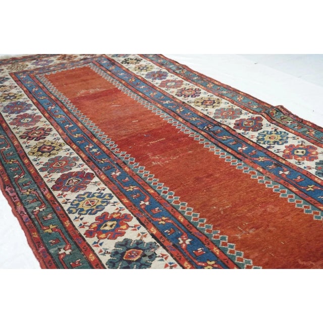 Red Antique Talish Rug 3'7'' x 8'5'' For Sale - Image 8 of 10