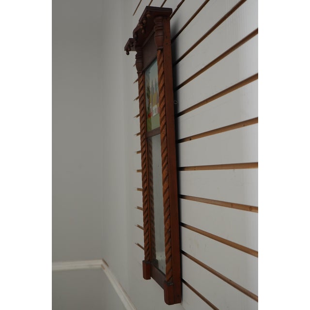 Age: C.1840-1860 Details: Country Style Mahogany Fine Carved Details High Quality Construction Reverse Hand Painted Glass...
