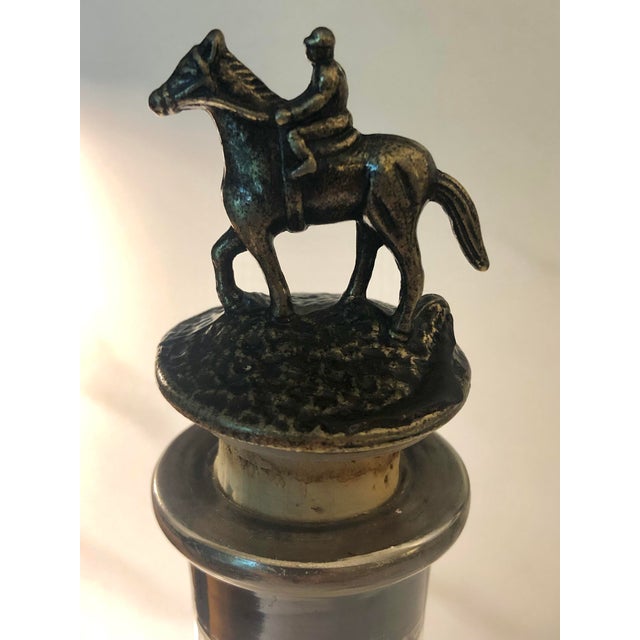 1940s Equestrian Fox Hunt Sterling Decanter For Sale - Image 4 of 10