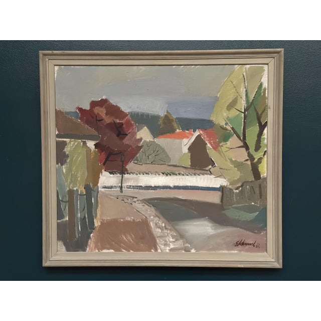 Bengt Eklund, Landscape, 1951, Oil Painting on Canvas, Framed For Sale - Image 18 of 18