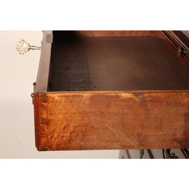 George I Style Burl Walnut Bachelor's Chest For Sale - Image 13 of 14