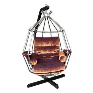 Restored Vintage Ib Arberg Parrot Chair Hanging Birdcage Chair For Sale