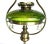 Antique Austrian Art Nouveau Lamp with Glass Shade For Sale - Image 4 of 9