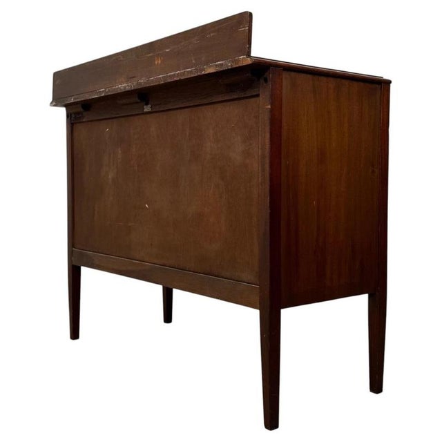 Wood Antique English Inlaid Mahogany Chest of Drawers For Sale - Image 7 of 13