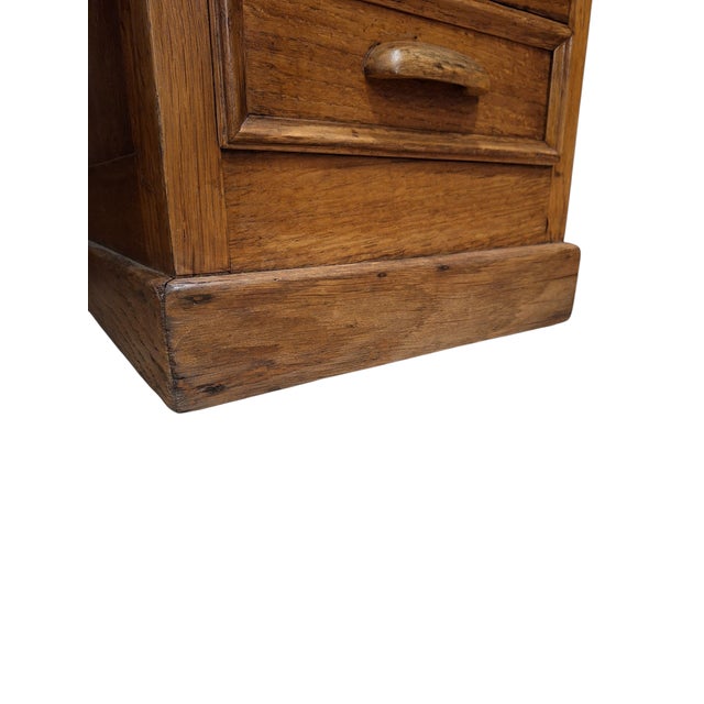 Italian Oak Executive Desk with Leather Top, 1940s For Sale - Image 11 of 14