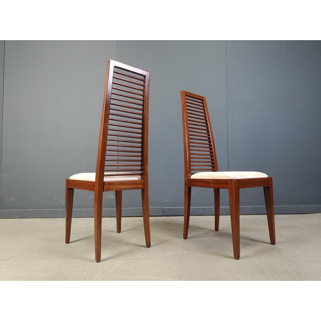 Italian High Back Dining Chairs, 1980s, Set of 8 For Sale - Image 11 of 12
