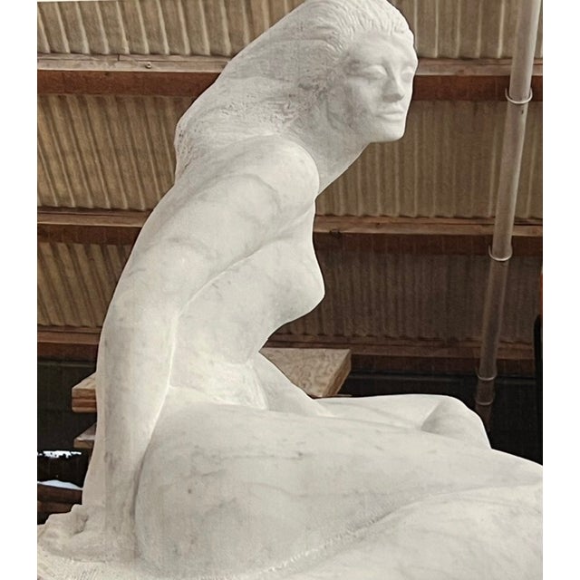1990s Carrara Marble Sculpture Classical Female Nude, Perfect for Outdoor Garden Area For Sale In Philadelphia - Image 6 of 7