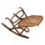 Antique Vienna Secession Light Bent Oak & Caine Rocking Foot Stool Attributed to Thonet No.7001 For Sale - Image 4 of 8