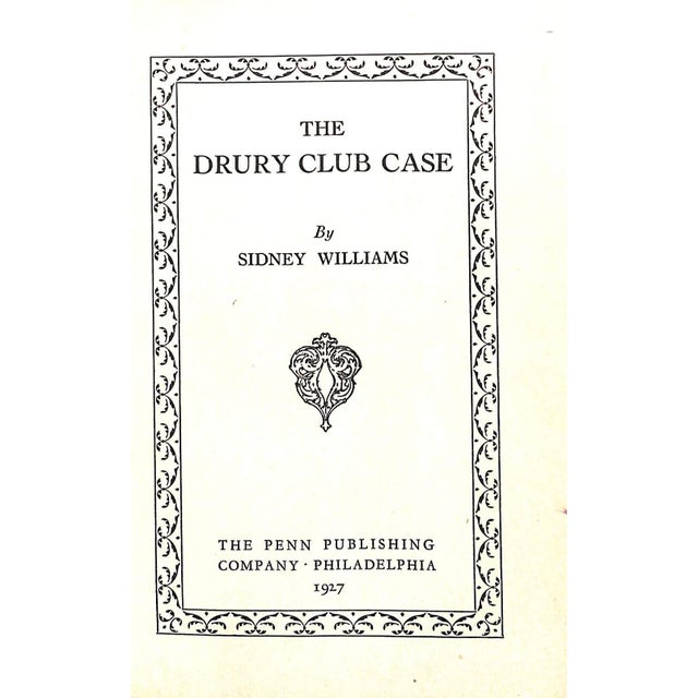 WILLIAMS, Sidney [318] pp. The Penn Publishing Company 1927 7 1/2" x 5 3/8"