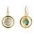 Syna Yellow Gold Chakra Emeralds and Diamond Swivel Earrings, a Pair For Sale
