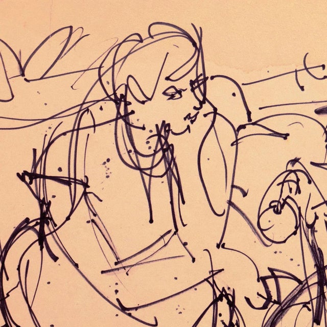 Victor Di Gesu 'Woman Seated' by Victor DI Gesu, Paris, Louvre, Académie Chaumière, California Fauve, Los Angeles County Museum of Art, San Francisco Art Association For Sale - Image 4 of 8