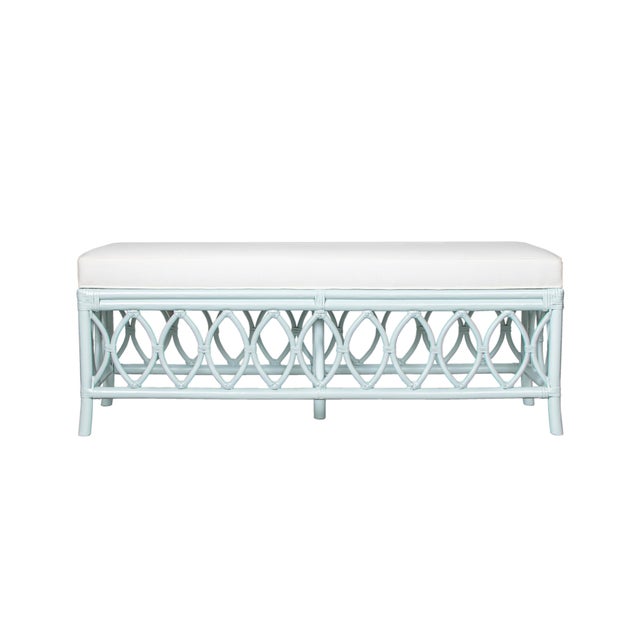 Blue Lillian Bench - Light Blue For Sale - Image 8 of 8
