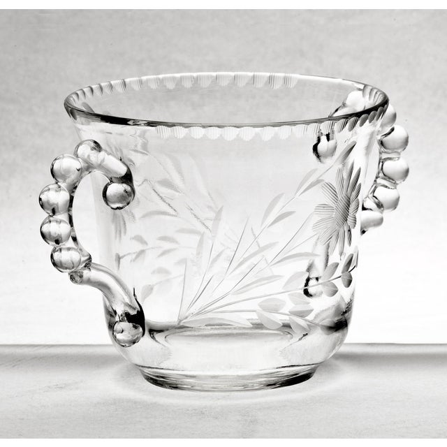 Vintage Etched Crystal Sugar Bowl Chairish