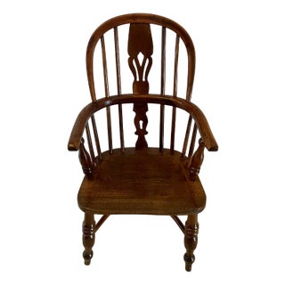 Antique George III Childs Yew Wood Windsor Armchair, 1800s For Sale