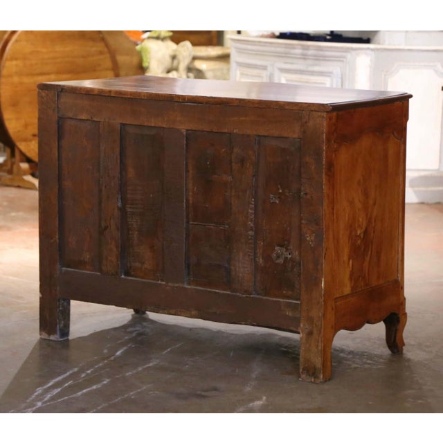 18th Century French Louis XV Fruitwood Commode Lyonnaise With Bronze Handles For Sale - Image 11 of 11
