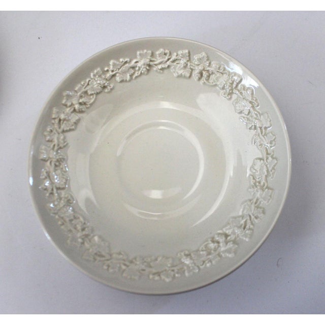 1960's English Traditional Wedgwood Embossed Queensware 13 Piece Set