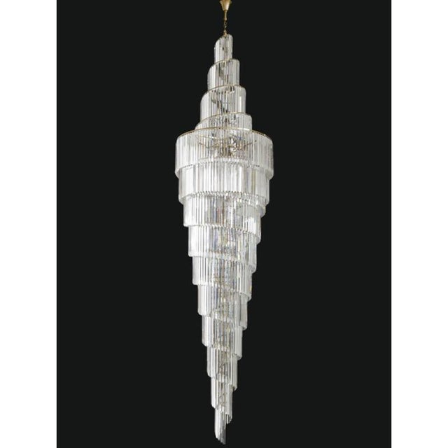 Contemporary Imperial Chandelier in Metal and Crystal by Jago For Sale - Image 3 of 6