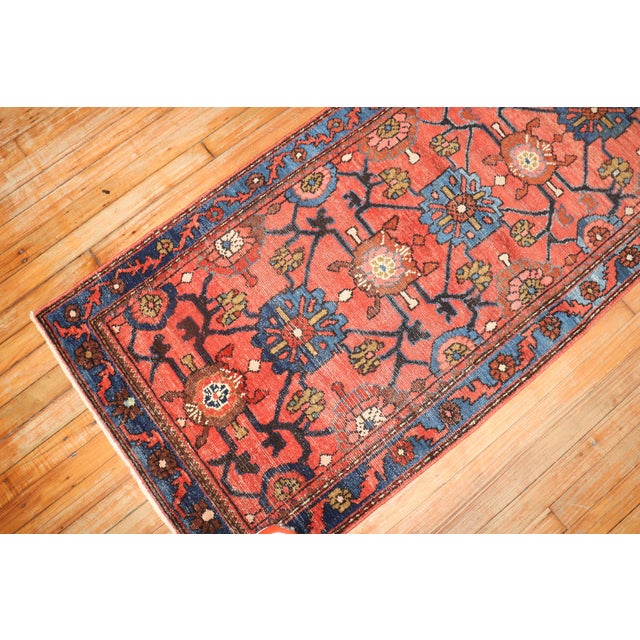 Vintage Rust Color Persian Malayer Runner - 2'6" x 9'4" For Sale In New York - Image 6 of 8