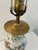 Antique White Vintage Asian Botanical Ceramic Lamp For Sale - Image 8 of 10