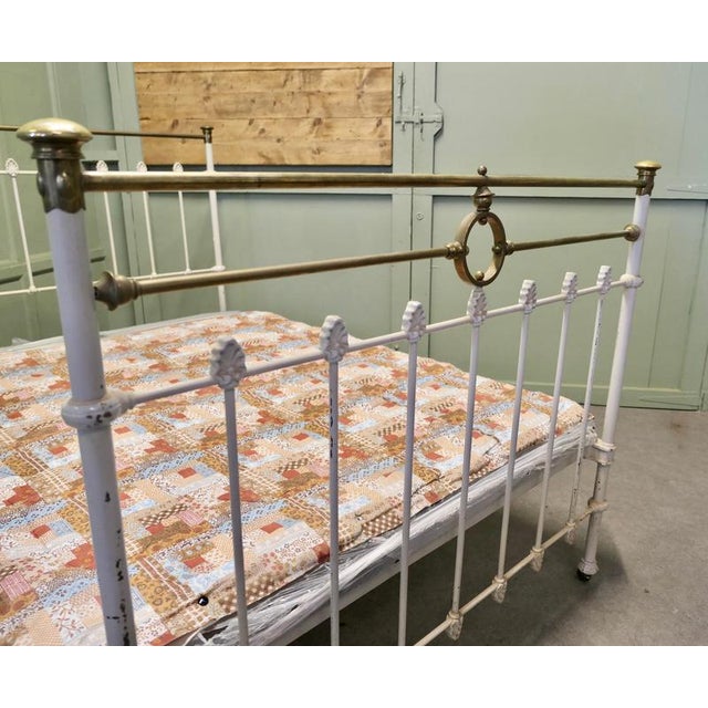 Victorian Brass and Iron Double Bed For Sale - Image 3 of 8