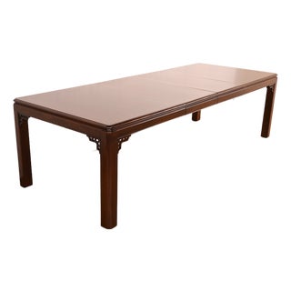 Drexel Chippendale Mahogany Extension Dining Table, Newly Refinished For Sale