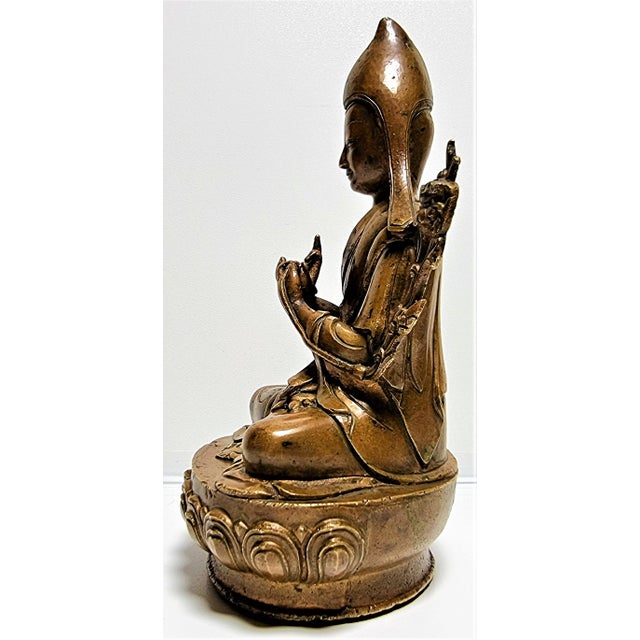 18th Century Buddha Priest in Bronze, Nepal For Sale - Image 5 of 14