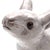 Late 20th Century VTG Studio Pottery Rabbit Sculpture White Glaze Glass EyesTerracotta 9" For Sale - Image 5 of 13