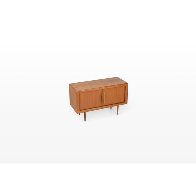 Danish Teak Sideboard with Tambour Doors and Drawers, 1960s For Sale - Image 4 of 14