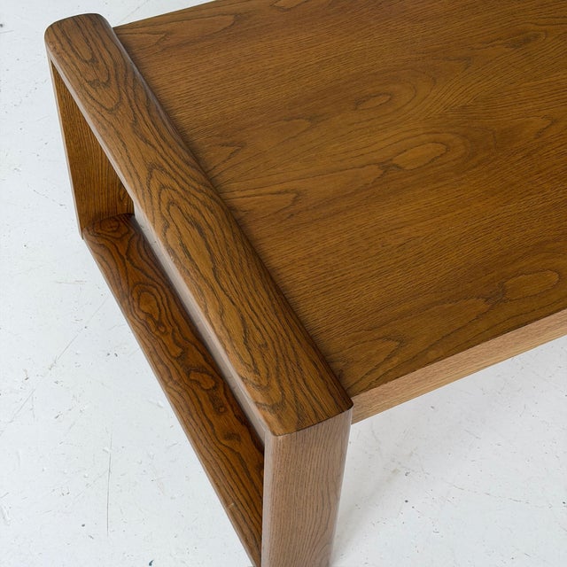 1980s Monumental Oak Brutalist Coffee Table For Sale - Image 4 of 8